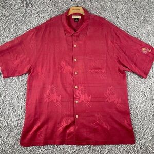 Douglas Lyon Arizona Sundevils Hawaiian Shirt Men's XL 100% Silk Red NCAA